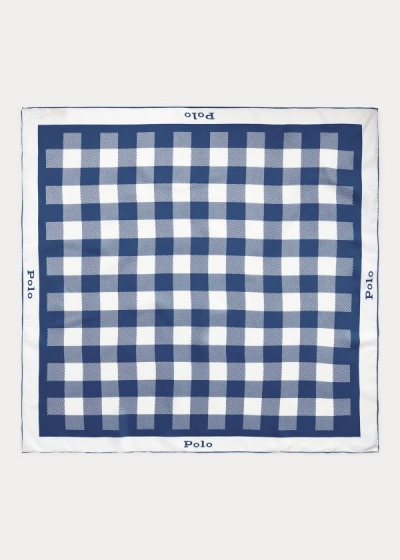 Polo Ralph Lauren Gingham Silk Halstørklæde Dame Danmark (ZSOYB9068)